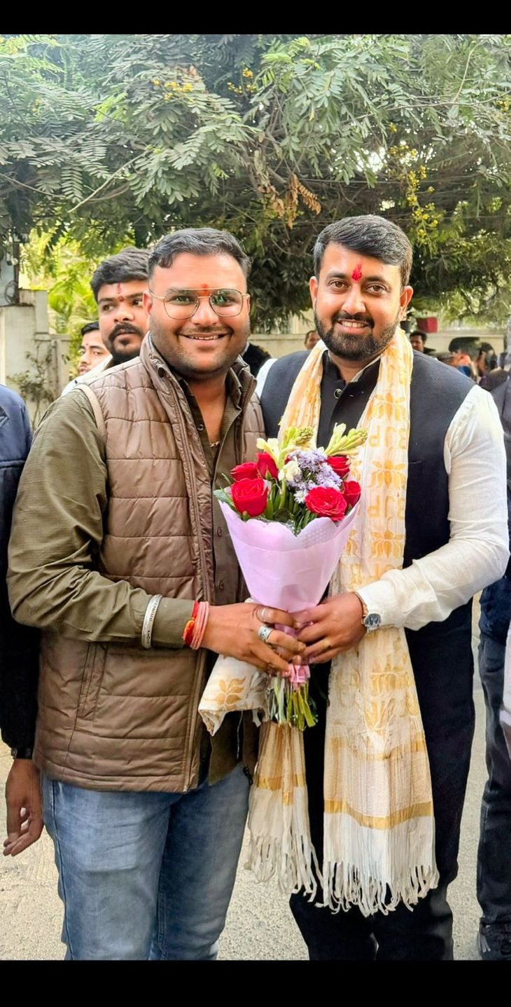 Welcomed the newly appointed state president of BJP Yuva Morcha