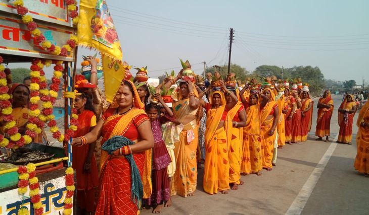 Kosaria Yadav community took out a Kalash procession on the occasion of ...