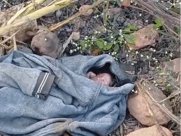 Newborn baby girl found abandoned in a field in Palsud