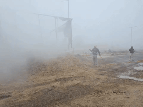 सोनीपत में चारे की ओवरलोड ट्राली में लगी आग:रात को सड़क किनारे खड़ी की; सुबह बेचने जाना था दिल्ली- INA NEWS