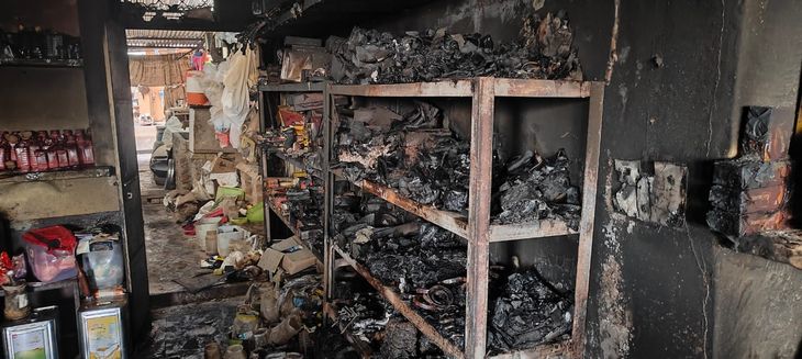Fire in shop due to short circuit, second incident in 9 years