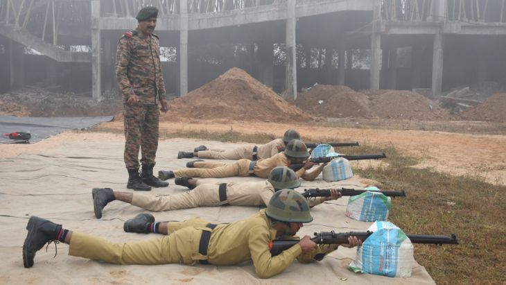 Firing practice took place on the sixth day of the NCC camp.