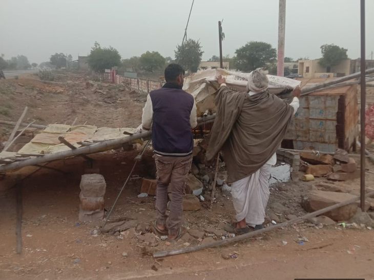 Municipality removed temporary encroachment in Atru