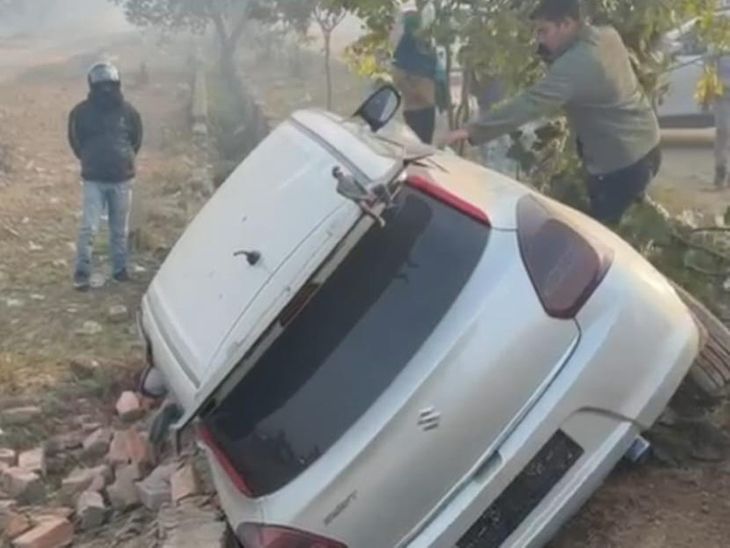 Greater Noida Car-Bike Collision: 3 Injured in Sewer Line Crash