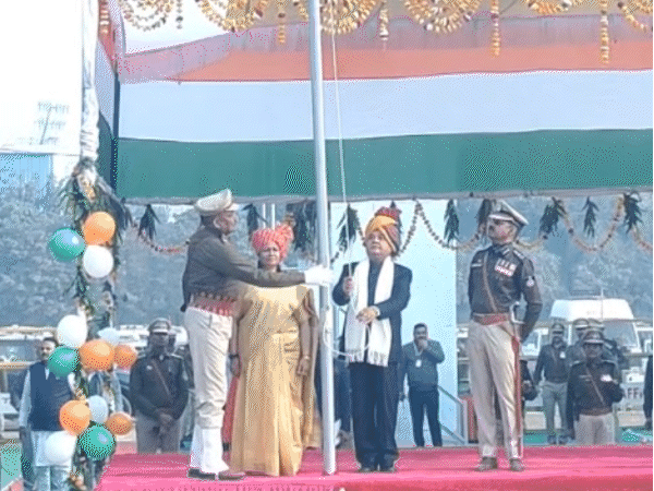 Gwalior SAF Ground Assembly Speaker Narendra Singh Tomar Flag Hoisting