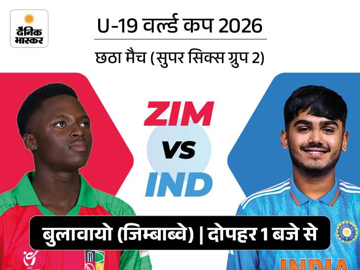U-19 सुपर सिक्स वर्ल्ड कप में IND Vs ZIM: वैभव तोड़ सकते हैं गिल का रिकॉर्ड; जिम्बाब्वे आज तक भारत को नहीं हरा पाया है.