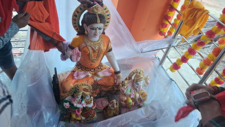 Amid chanting of Vedic mantras, an idol of Goddess Parvati was ...