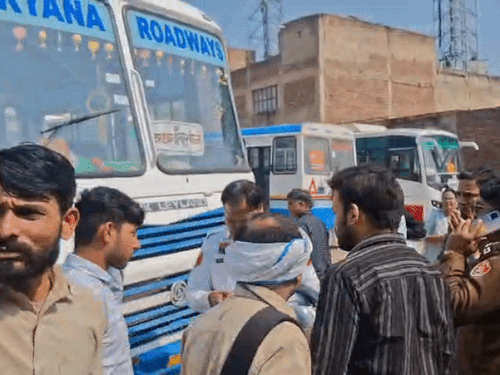 Drunk Roadways Lease Bus Driver Caught in Rewari; Bus Impounded