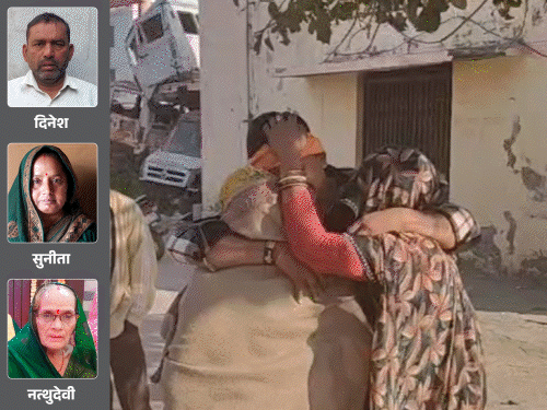 होली मनाने जा रहे पति-पत्नी समेत 6 की मौत:यमुना एक्सप्रेस-वे पर बस-कार की टक्कर, उछलकर 10 फीट दूर गिरी गाड़ी