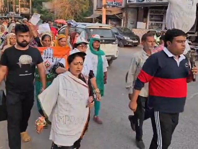 Mahila Congress Protests in Rewari, Demands Hardeep Puri&rsquo;s Resignation