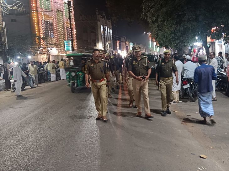 Mau Ramzan Security | Mirjahadipura Route March By Police