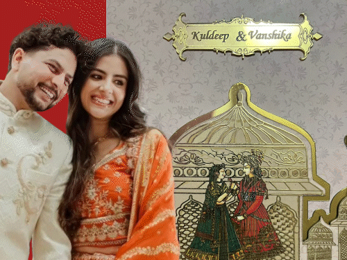 क्रिकेटर कुलदीप की शादी में होगी 20,000 रुपये की थाली: राधा-कृष्ण थीम वाला शादी का कार्ड, सुनहरी नक्काशी राजसी स्थिति का संकेत