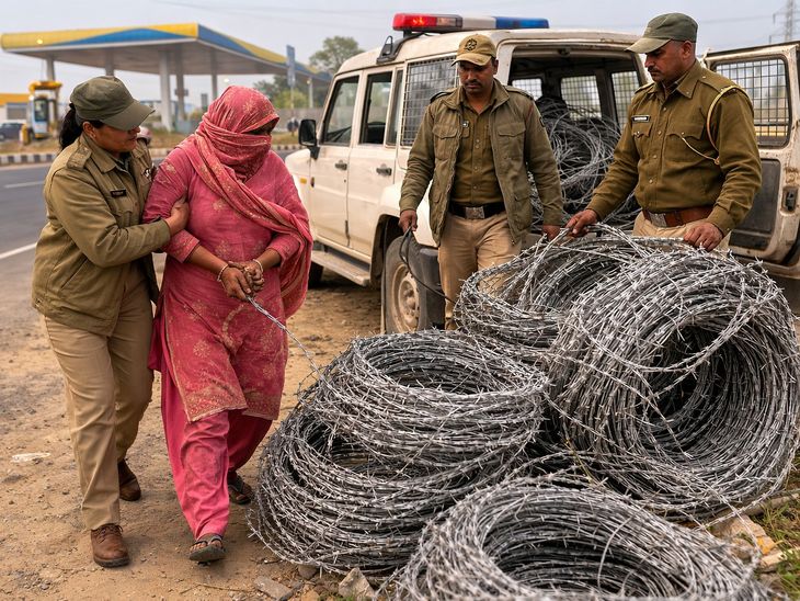 Hisar Wire Theft | NH-9 Road, Woman Arrested