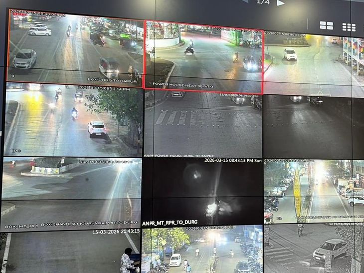 Durg ITMS Cameras Record Traffic Movement | 8900+ Online E-Challans Issued