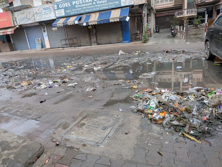 Pinjore Shiva Complex Market | Waterlogging and Filth Trouble After ...