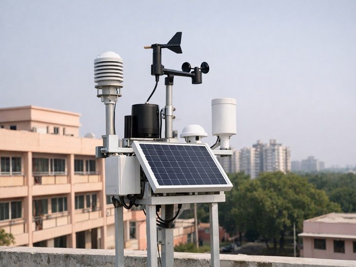 Faridabad High-Tech Weather Center | Students Real-Time Data