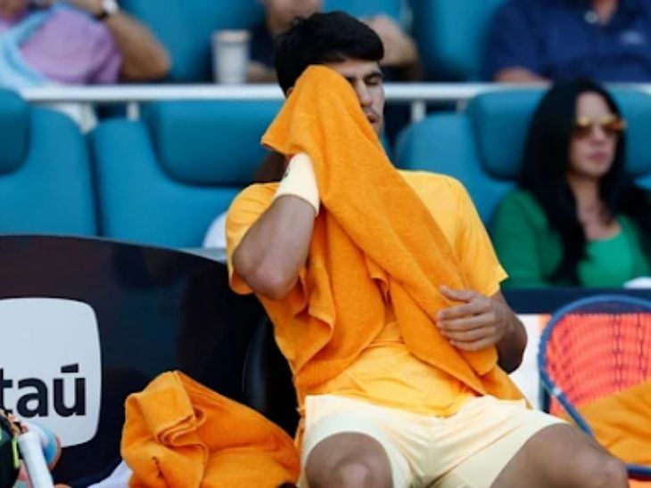 अलकराज मियामी ओपन से बाहर: सेबस्टियन कोर्डा हारे; वह हार के बीच काफी निराश दिखे और बोले- मैं अब और बर्दाश्त नहीं कर सकता, मैं घर जा रहा हूं।