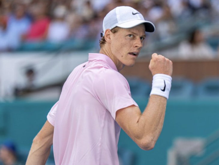 सिनर ने जोकोविच का रिकॉर्ड तोड़ा: मास्टर्स 1000 टूर्नामेंट में लगातार 26 सेट जीतने वाले पहले खिलाड़ी बने, मियामी ओपन में म्यूट को हराया