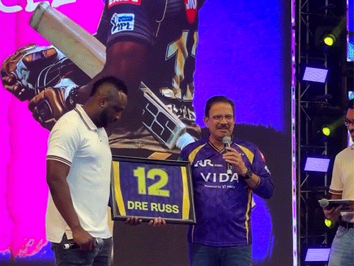 KKR ने रिटायर की रसेल की 12 नंबर जर्सी: 11 साल तक आईपीएल में टीम का हिस्सा रहे, दो बार खिताब जीता