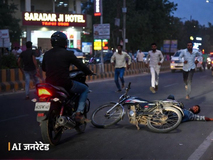 Gurugram Cycle Rider Killed in Bike Collision | Fatal Accident