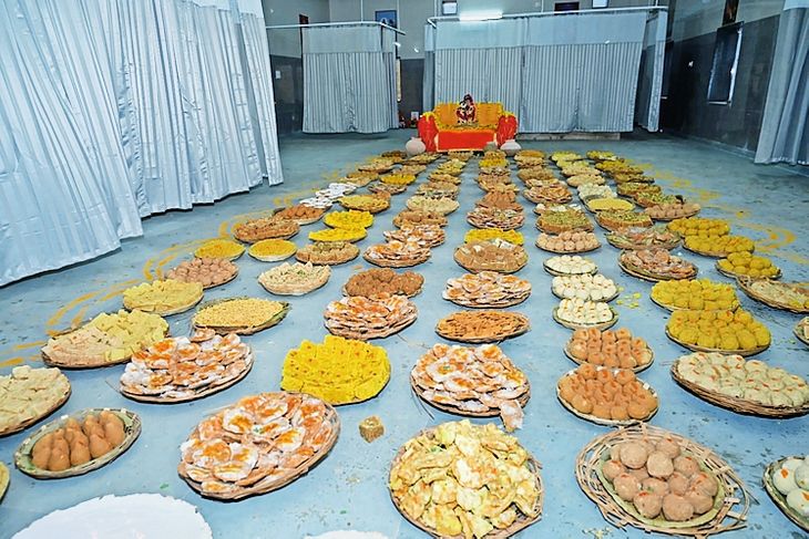 Fifty-six offerings were made to Lord Yugal Bihari and Charkula dance ...