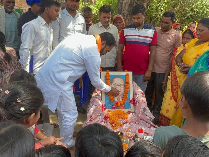 Sanjeev Mishra Leads Bike Rally in Khatola for Ambedkar Jayanti