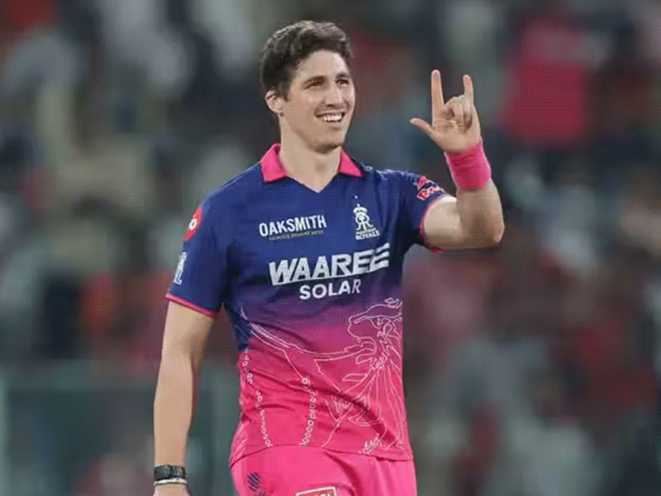 राजस्थान के नांद्रे बर्जर पर जुर्माना:मैच फीस का 10% कटेगा, एक डिमेरिट प्वाइंट है; लखनऊ के खिलाफ आचार संहिता का उल्लंघन