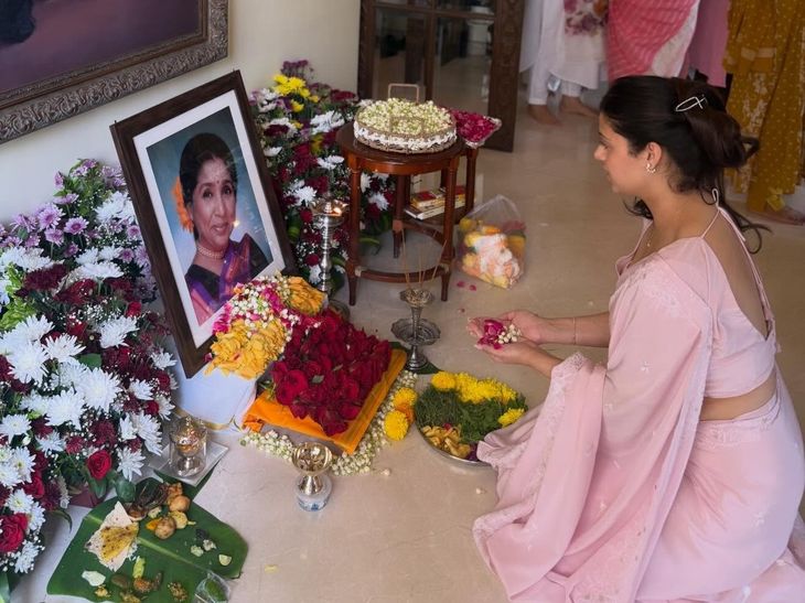 आशा भोसले को पोती जनाई भोसले ने दी श्रद्धांजलि:  लिखा- यह आखिरी राज जिसे हम साथ साझा कर रहे, इससे पहले कि आप विदा हो जाएं