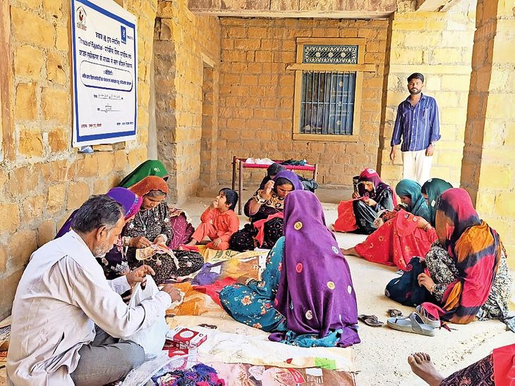 Women learnt the art of embroidery at a 10-day training camp in Ghuriya ...