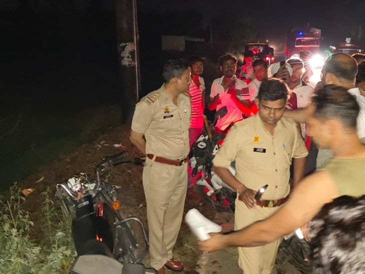Hapur Road Accident: Bike Riders Injured After Hit by Unknown Vehicle