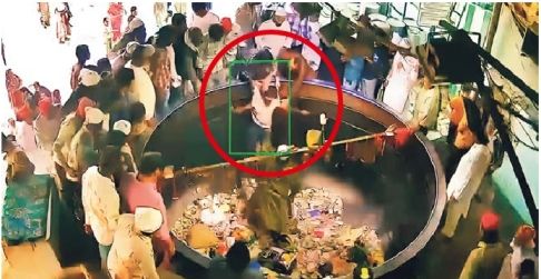 Dargah: A mentally disturbed youth jumped into the big cauldron.
