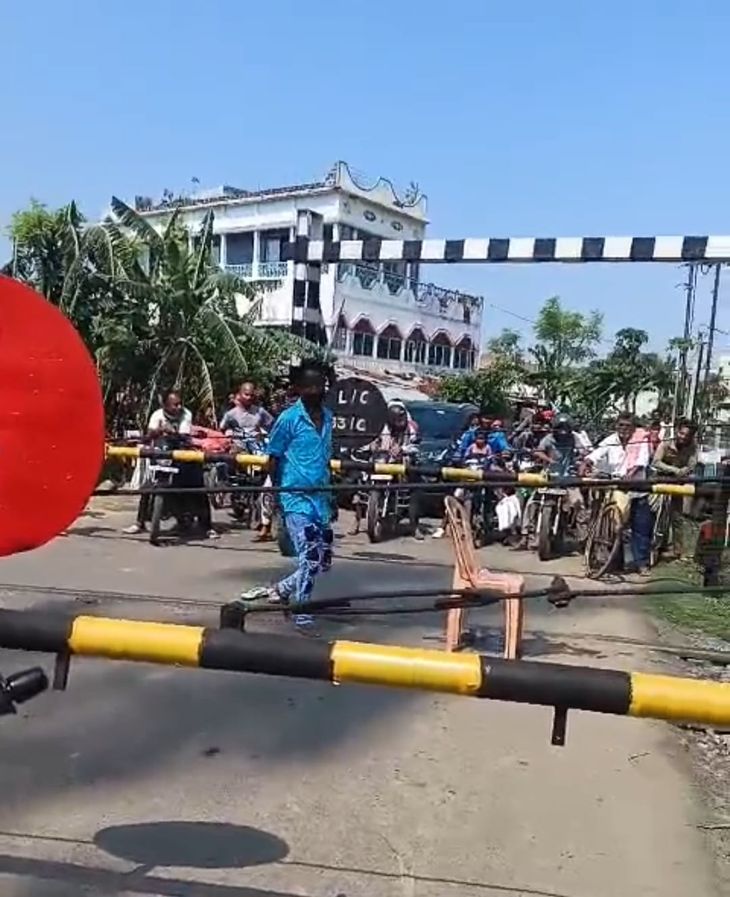 A mentally disturbed youth sat on the railway track, disrupting the ...