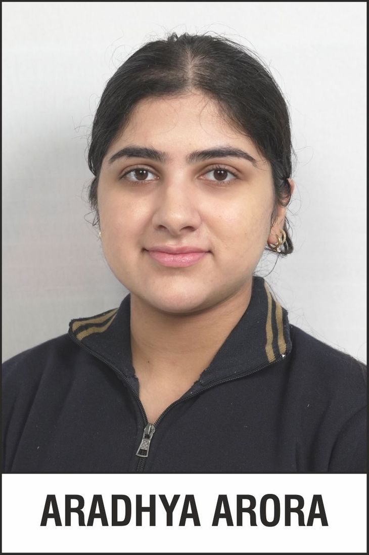 Aradhya Arora topped with 99.4% marks.