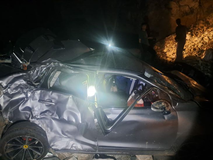 Rudraprayag Car Accident | Baleno Falls 100m Into River, Two Injured