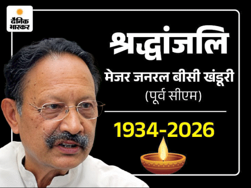 उत्तराखंड के दो बार CM रहे बीसी खंडूरी का निधन:50 दिनों से अस्पताल में भर्ती थे, कल हरिद्वार में होगा अंतिम संस्कार