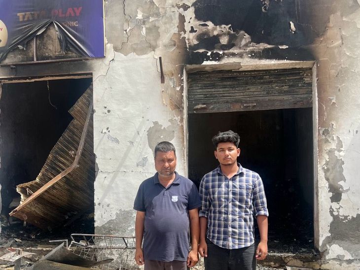 बरनाला के सहौर गांव में किराना स्टोर में लगी आग:  लाखों रुपए का सामान राख, फायर ब्रिगेड देरी से पहुंची; परिवार ने मांगी मदद – Barnala News