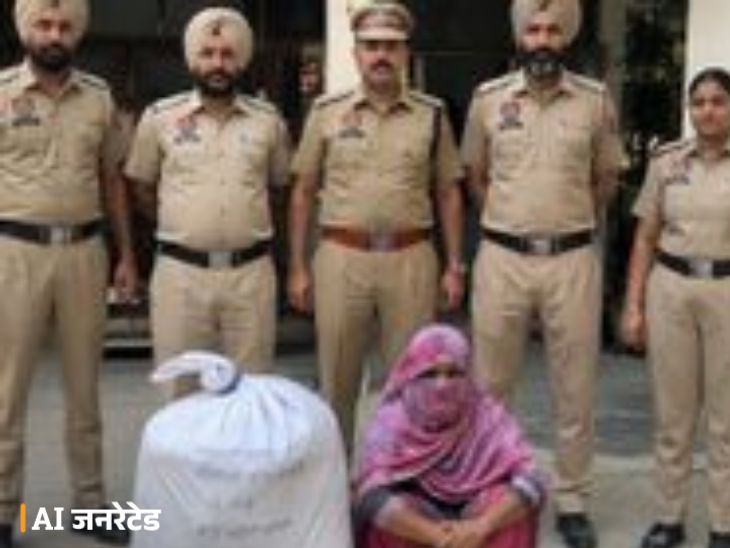 संगरूर में महिला तस्कर गिरफ्तार:  8 किलो भुक्की चूरा पोस्त बरामद, पुलिस को देख थैला फेंक भागी; पीछा कर दबोचा – Barnala News
