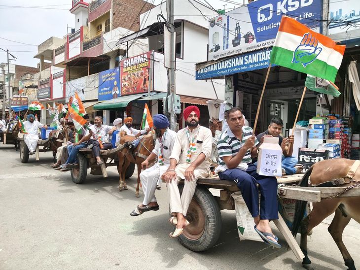 पेट्रो मूल्य वृद्धि के विरोध खच्चर रेहणी पर निकले कांग्रेसी:  मानसा में महंगाई के खिलाफ अनूठा विरोध प्रदर्शन, बाजारों में निकला रोष मार्च – Mansa News