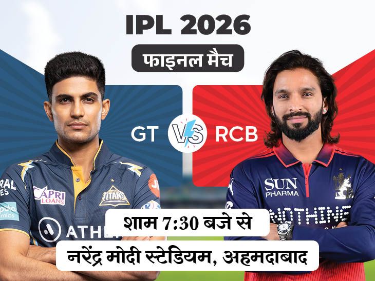 IPL फाइनल में आज बेंगलुरु Vs गुजरात:  दोनों के पास दूसरा टाइटल जीतने का मौका, सीजन में कोहली 600 और गिल 722 रन बना चुके
