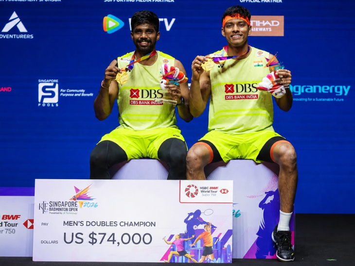 सात्विक-चिराग ने पहली बार जीता सिंगापुर ओपन: इंडोनेशियाई जोड़ी की हार; आखिरी बार कोई खिताब 2024 में जीता गया था