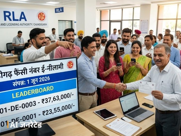 चंडीगढ़ में 0003 नंबर 37.63 लाख में बिका:  0001 नंबर की बोली रही कम, ऑनलाइन नीलामी में 4.13 करोड़ की कमाई – Chandigarh News