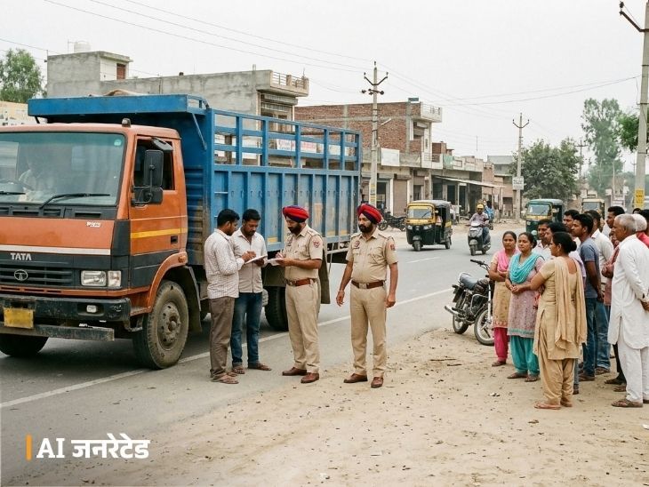 लुधियाना में ट्रक की टक्कर से बच्ची की मौत:  पिता के साथ खरीदारी करने जा रही थी; बाइक का संतुलन बिगड़ने से हुआ हादसा – Ludhiana News