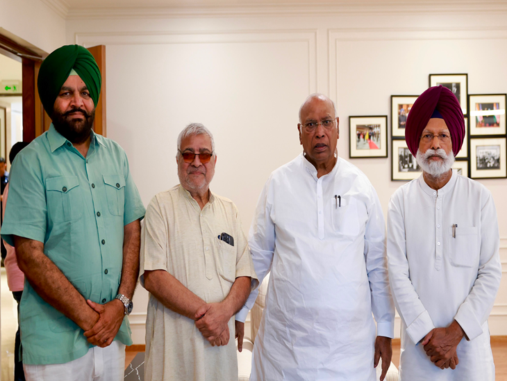 खड़गे से मिले औजला समेत पंजाब के तीन कांग्रेस सांसद:  राज्यसभा के दूसरे कार्यकाल पर दी बधाई, संगठन मजबूती पर चर्चा – Amritsar News