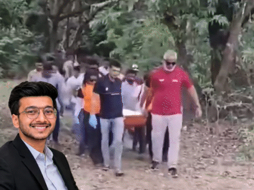 पुणे में 400 फीट गहरी खाई में गिरा युवक:  मंगेतर का बर्थडे मनाने गया था, तेज हवा से बैलेंस बिगड़ा; नंवबर में शादी होनी थी