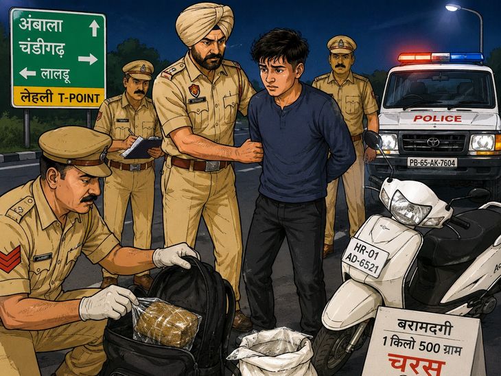 मोहाली में 1.5 किलो चरस के साथ युवक गिरफ्तार:  अंबाला-चंडीगढ़ हाईवे पर नाकाबंदी देख भागने पर हुआ शक, यूपी का है आरोपी – Mohali News