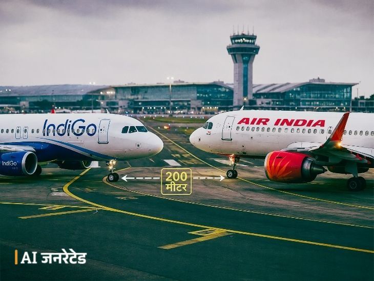 अहमदाबाद एयरपोर्ट पर दो विमान आमने-सामने आए:  टक्कर होते बची, 200 मीटर दूरी रह गई थी; एअर इंडिया फ्लाइट ने लिया था रॉन्ग टर्न