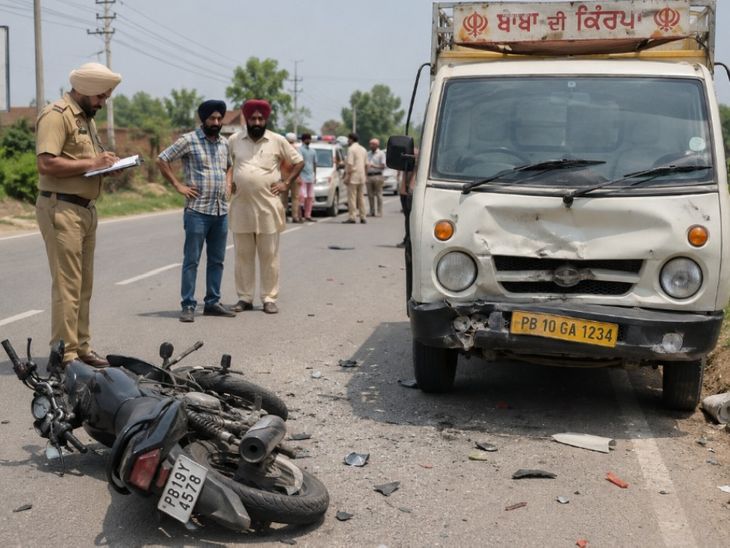बरनाला में पिता के सामने बेटे को वाहन ने कुचला:  सब्जी लेकर मंडी जा रहा था, आरोपी टक्कर मारकर फरार, तीन अस्पताल ले गए लेकिन मौत – Barnala News