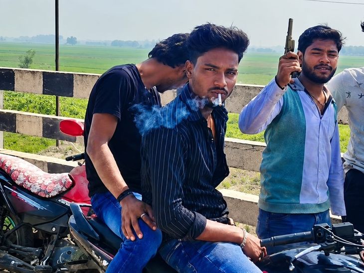 मीरगंज में देसी कट्टा लहराते, हर्ष फायरिंग का वीडियो; पुलिस ने आरोपी की पहचान की