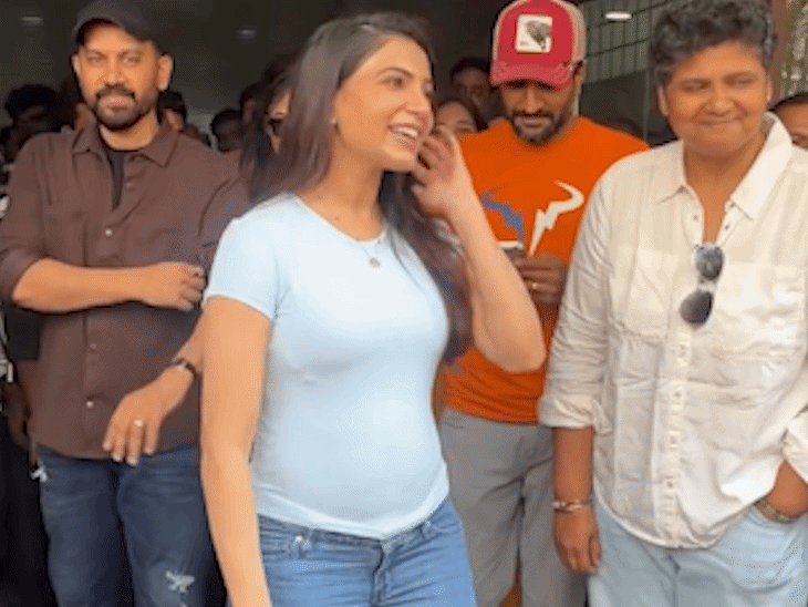 सामंथा प्रभु ने शेयर की बेबी बम्प की तस्वीर:  लिखा- माई सिक्स पैक; फिल्म मेकर राज निदिमोरू के साथ पिछले साल हुई थी शादी