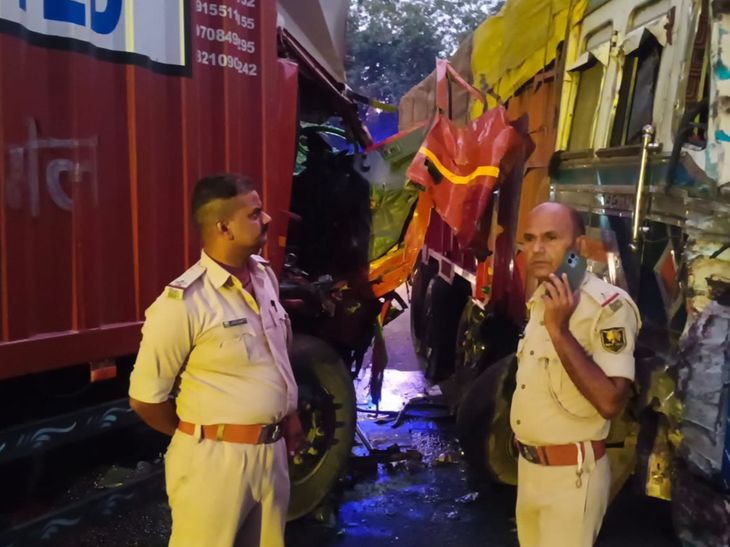नालंदा में ट्रकों की भीषण टक्कर; दो ड्राइवर घायल; एक की झपकी बनी हादसे की वजह